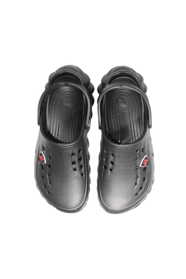 Zoccoli medici professionali, neri, in schiuma EVA, tipo Crocs - modello da uomo, con dettagli applicati