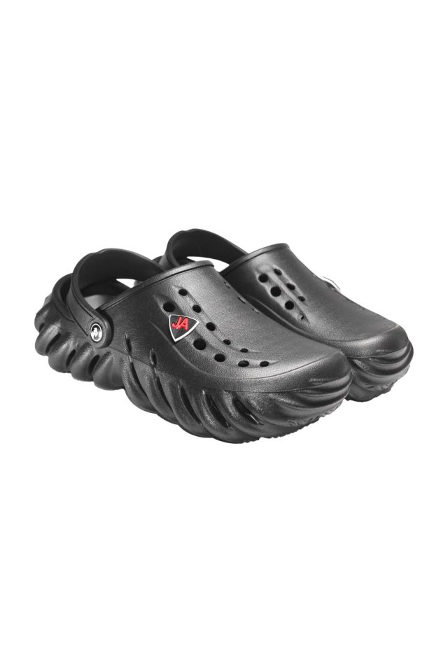 Zoccoli medici professionali, neri, in schiuma EVA, tipo Crocs - modello da uomo, con dettagli applicati