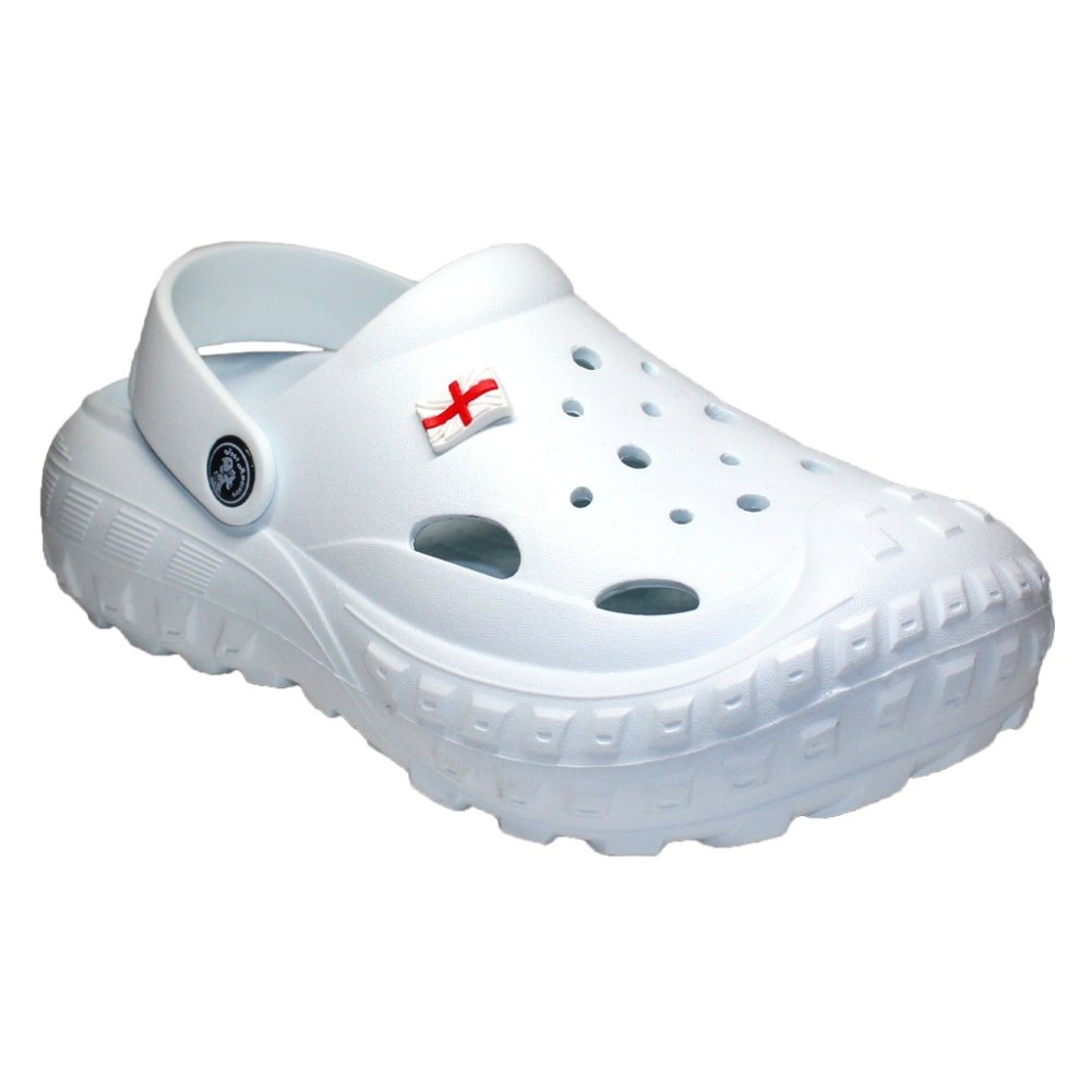 Zoccoli bianchi da donna con dettagli applicati