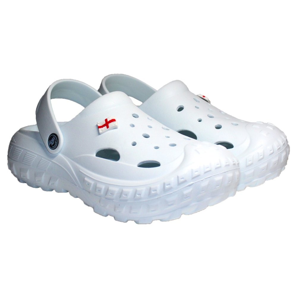 Zoccoli bianchi da donna con dettagli applicati