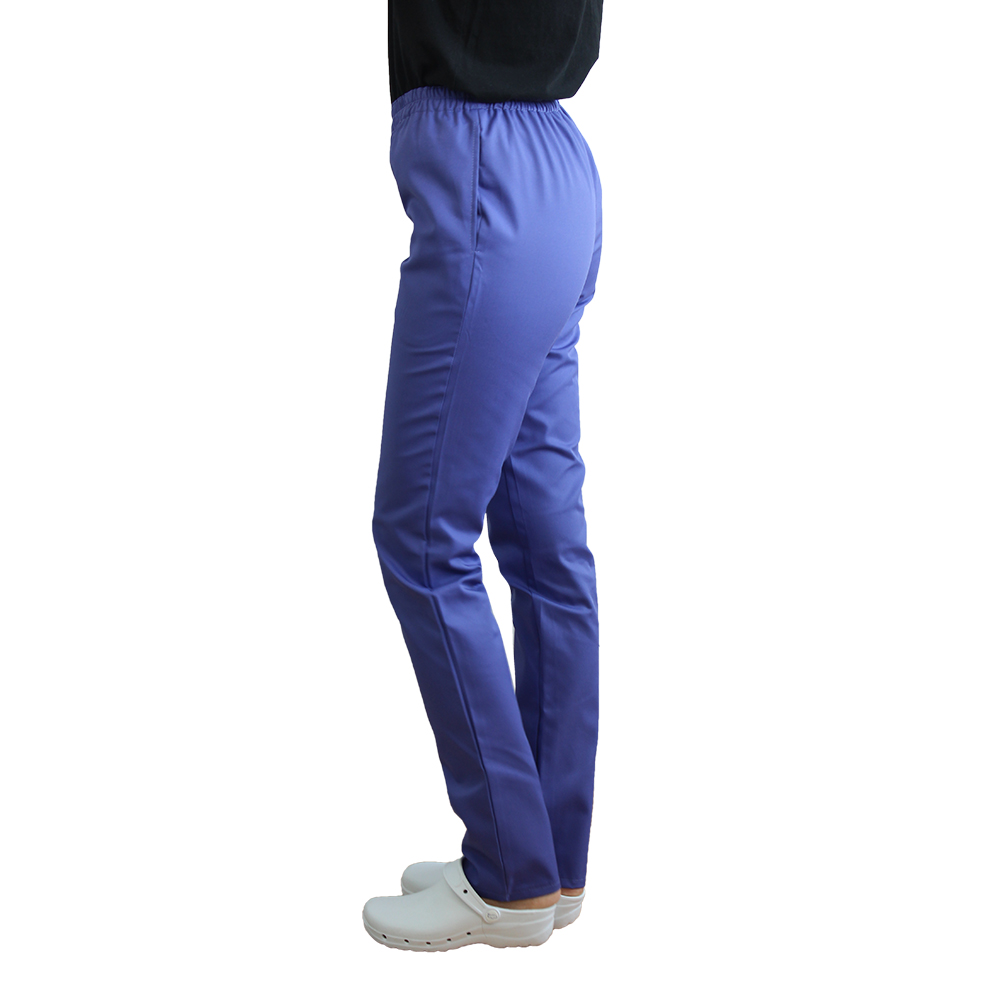 Pantaloni unisex viola con elastico e due tasche laterali