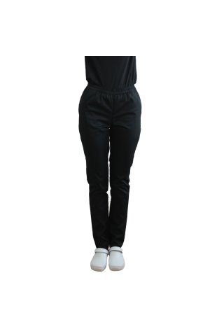 Pantaloni unisex neri con elastico e due tasche laterali