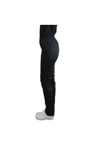 Pantaloni unisex neri con elastico e due tasche laterali